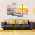 Golden Beach Wall Art / Seascape Pictures Печать на холсте / Восход солнца на море Холст Art